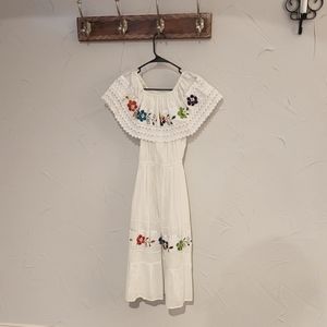 Cancun Multi Color Embroidered Maxi Dress- Size M